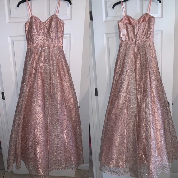 dillards Dresses Rose Gold Dress Poshmark